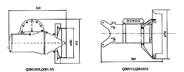 QJB潛水?dāng)嚈C結(jié)構(gòu)圖示